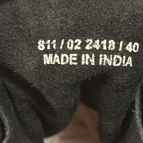 TOPMAN Black Leather Lace Up Chunky Heel Boot European size 40- US 9 Medium - Picture 9 of 9